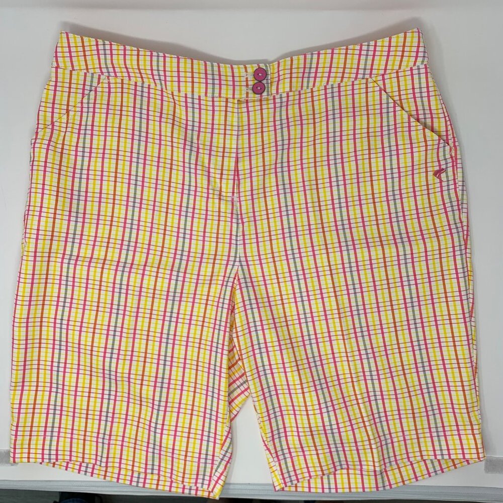 Golf America Stretch‎ Bright Geometric Polyester Women's Golf Shorts Size 12